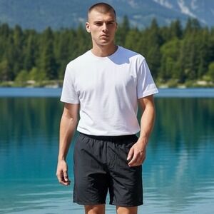 Tasc Performance Mens Black Athletic Shorts XL 8" Inseam Stretch Bamboo‎ Lining